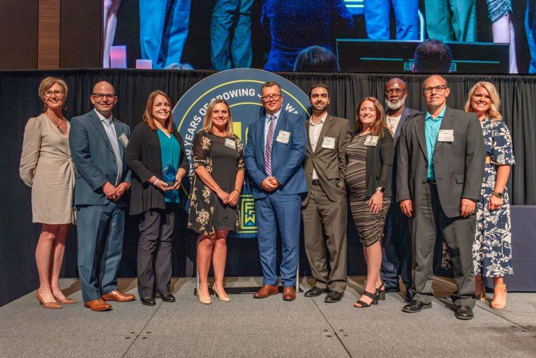 Group of leaders at the 2024 Greater Fort Wayne Inc. Awards