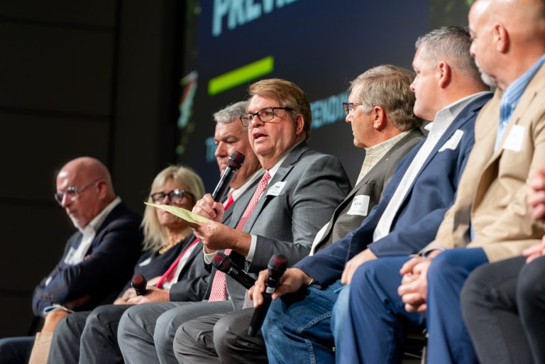 Rep. Phil GiaQuinta and other Northeast Indiana delegates at the 2025 Legislative Preview