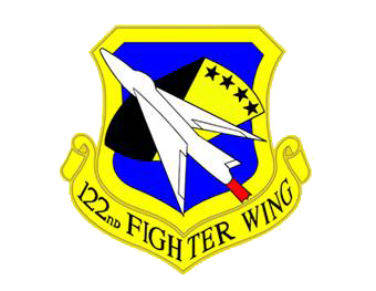 122nd Fighter Wing Indiana Air National Guard logo.