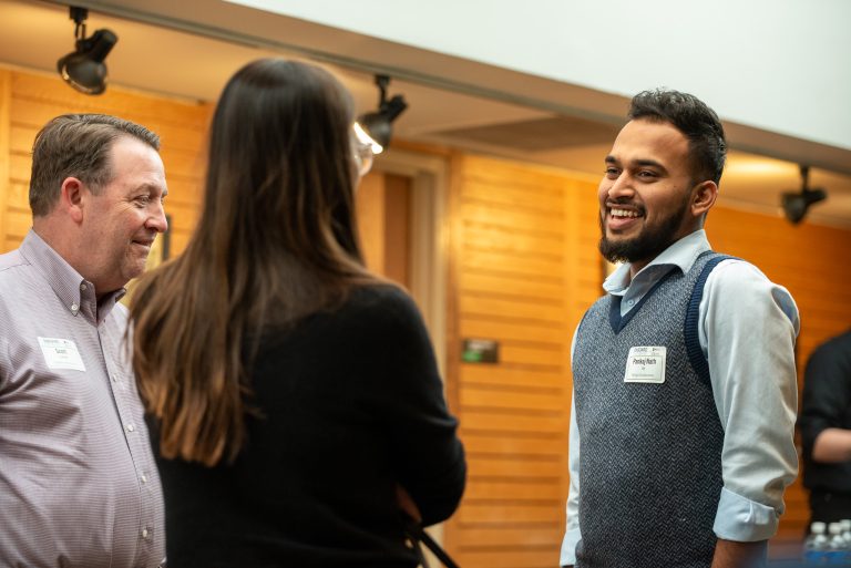 Attendees at a Newcomer Socials event