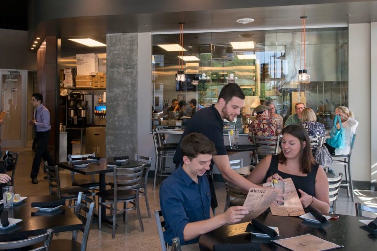 Interior of Hoppy Gnome Restaurant with Customers