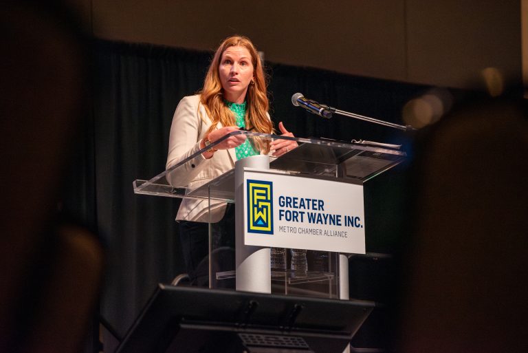 Ellen Cutter presenting at the 2024 GFW Inc. Economic Development Summit