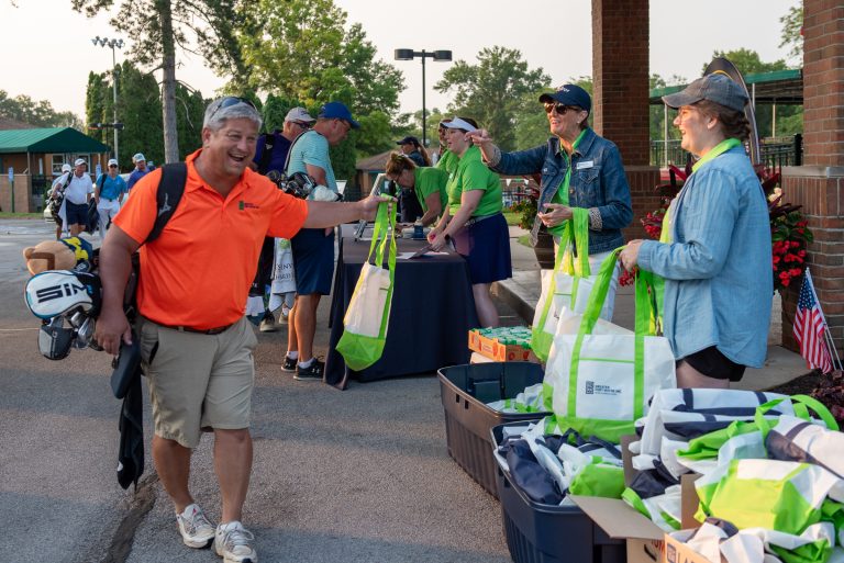Registration table at the 2024 GFW Inc. Greater Golf Open