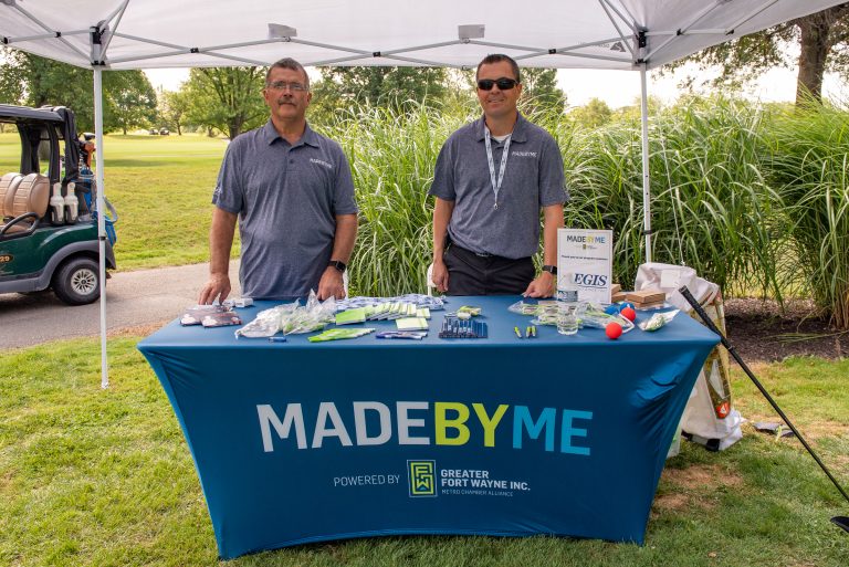 MadeByMe sponsor booth at the 2024 Greater Golf Open