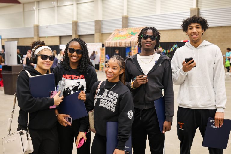 Students participating in JA Career Connect